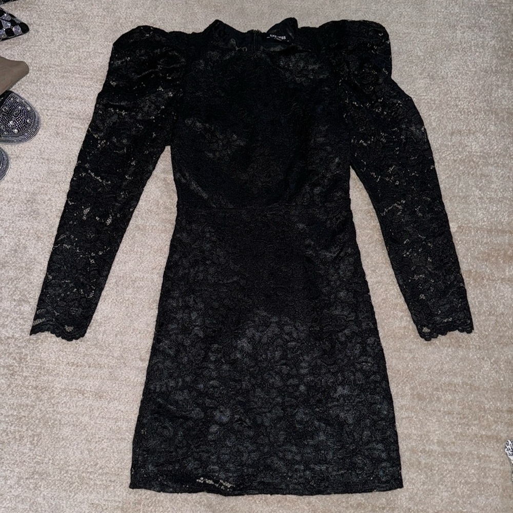 Express Black Lace Dress Xs